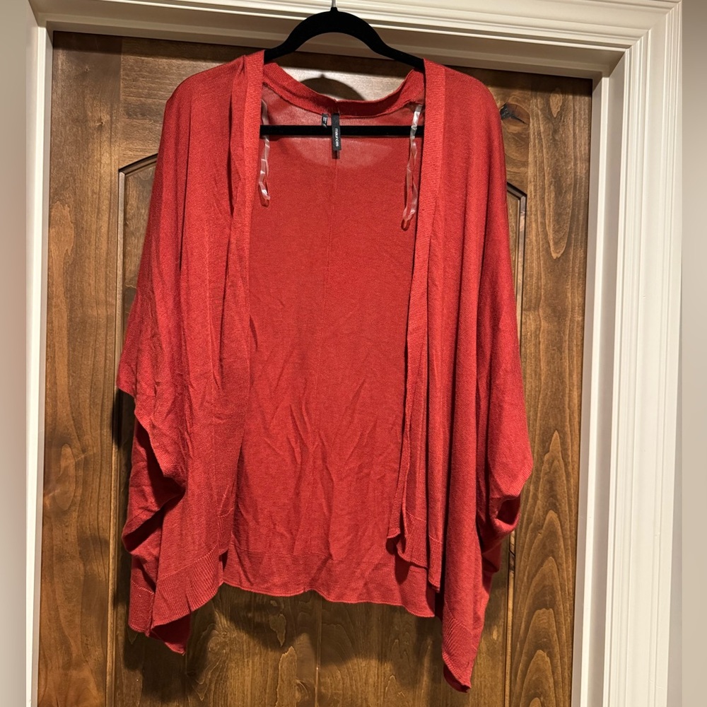 Short sleeve red cardigan
